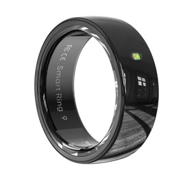 Ceramic Touch Smart Ring for Men Women - Fitness Tracker with Heart Rate, Blood Oxygen, Pedometer，5ATM Waterproof, Remote Music&Photography Control, No Subscription Fee for IOS and Android