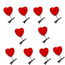 BinaryABC BinaryABC Valentines Day Red Heart Hair Clips Hairpins Head Bopper,Valentines Day Supplies,10Pcs