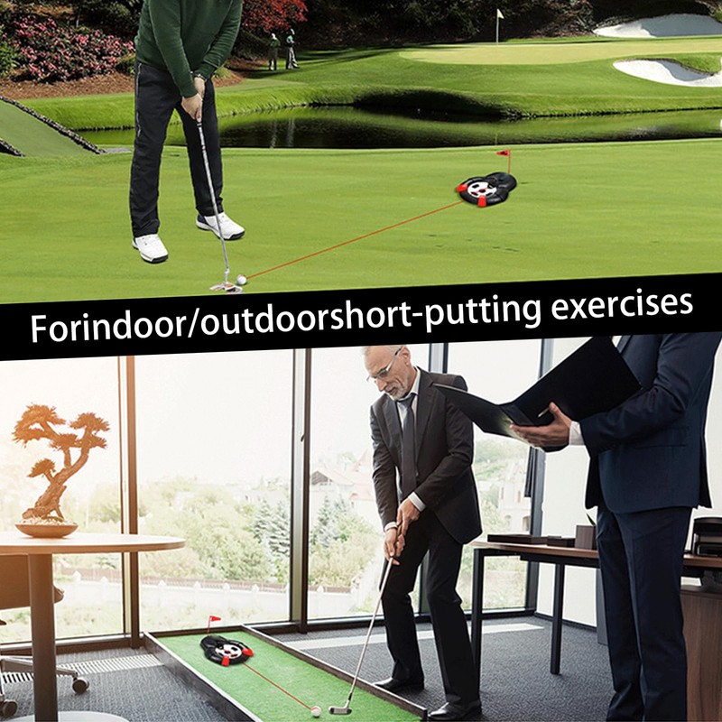 Golf Automatic Putting Cup - Golf Putter Training Aid Automatically