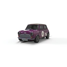 Scalextric C4545 Austin Mini Cooper S - Jo Polley Cars - Touring Cars for ages + 3 Years, Purple and Gold