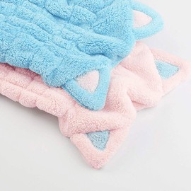VEED Microfiber Hair Drying Towels, Cute Bath Towel Wrap, Ultra Soft Absorbent Hair Dry Hat Cap, Quick Drying Bath Cap for Women Adults or Kids Girls