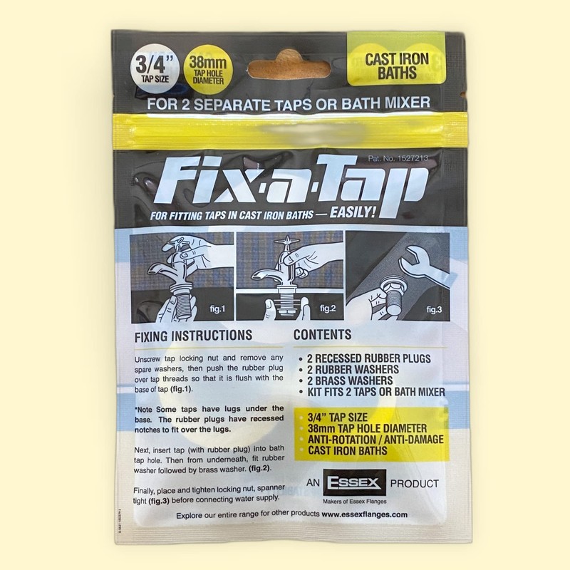 Essex Yellow Fix-a-Tap Tap Fitting Kit for 3/4" Taps or