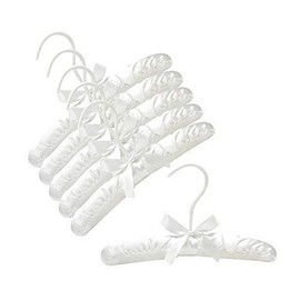 Only Hangers 10" White Baby Satin Padded Hangers