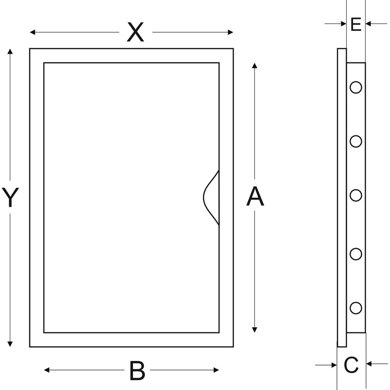 Inspection Flap with Handle, Inspection Door, Access Door (20 x