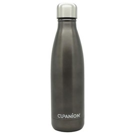 Cool Cupanion 18 oz Stainless Steel Water Bottle (Steel Grey)