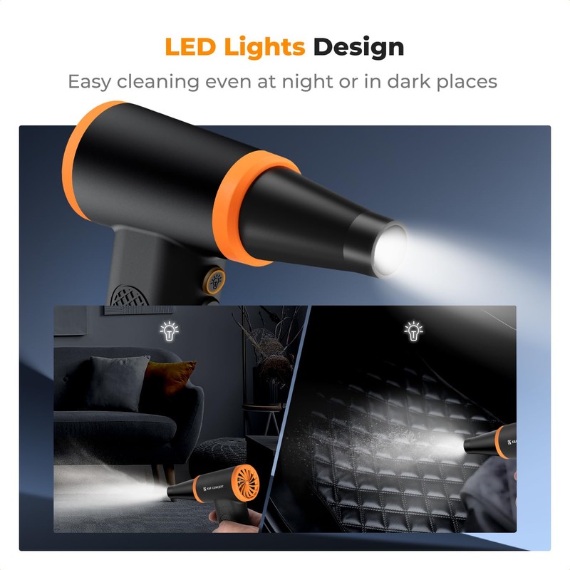 K&F Concept Brushless Compressed Air Duster, 3 Gear Adjustable, 120000