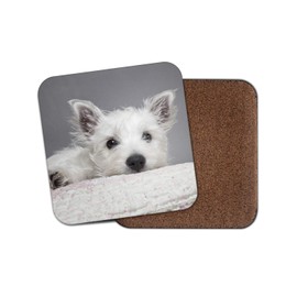 1 x Westie Dog Coaster - White West Highland Terrier Dog #12768