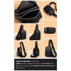 Cenvins Cowhide Leather One Shoulder Men's Women's Shoulder Crossbody Chest