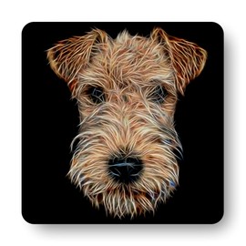 Fractal Artworks Lakeland Terrier Coaster with Fractal Art Design #1