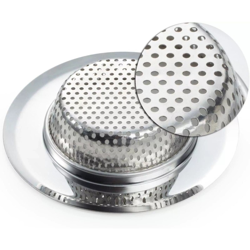 Unbranded 4.5" Stainless Steel Kitchen Bath Sink Strainer Drain Stopper