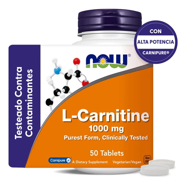 Now Foods L-Carnitina 1000mg Con Carnipure para una L Carnitina