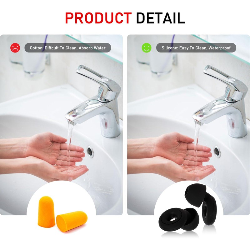 Ear Plugs,Noise Cancelling Ear Plugs for Sleeping, Swimming, Studying, Working,