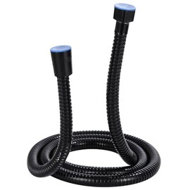 jutyum Shower Head with Hose, 6 Jet Types Water-Saving, Shower Head 1.5 m and Holder, No Drilling, Hand Shower, Shower Head, Reliable Attachment, Black