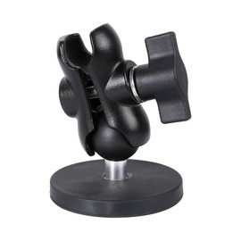 FPN 66mm Diameter Round Heavy-Duty Magnetic Base Mount with 25mm /1 inch Rubber Coating Ball & Double Socket Arm Compatible with RAM B Size Mounts (Magnetic Bsae w 2.36" Arm)