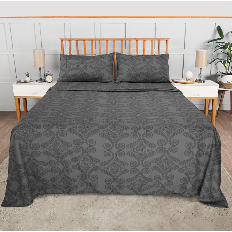 Premium T1500 Queen Sheet Set with LinenWrap 4 Piece Soft