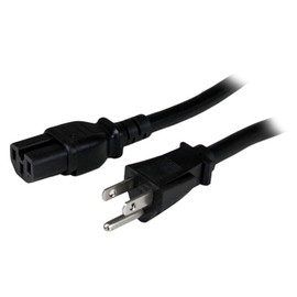 StarTech.com 4ft (1.2m) Heavy Duty Power Cord, NEMA 5-15P To C15 AC Power Cord, 15A 125V, 14AWG, Replacement Computer Power Cord, Monitor Power Cable, PC Power Supply Cable, UL Listed (PXT515C154)