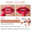 Matte Nude Lip Liner And Lipstick Set With Built-in Sharpener,