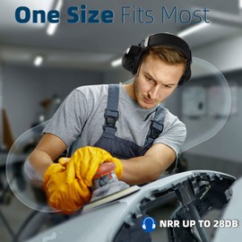 ANDANDA Effective Ear Protection Safety Earmuffs, NRR 28dB Noise Sound Protection Headphones, Soft Lightweight Noise Cancelling Ear Protection for Shooting Mowing Construction Woodwork
