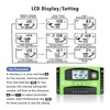 60A MPPT Solar Charge Controller, 12V/24V Auto Tracking Solar Panel