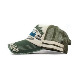Mesh Cap, Men's, Women's, Hat, American Casual, Grand Master Vintage, Biker, Spring/Summer, Popular, Trend, Stylish, Cool, Father's Day Gift, Gift, green