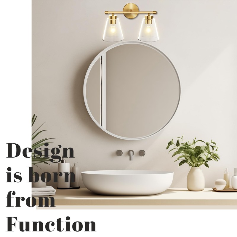 Hamilyeah Bathroom Vanity Light Fixtures Over Mirror, 2 Light Wall