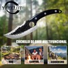 Cuchillo Forjado a Mano Vikingo，Yeeclot Martillado Cuchillos Chef De Cocina