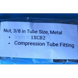Parker IXCB2  Compression Tube Fitting Nut, 3/8", Zinc Plated Metal, Qty 10