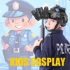Kids Tactical Helmet Set with Headset Walkie Talkies, Police Kids
