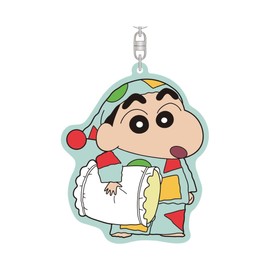 Toshin Pack Key Holder, Crayon Shin-chan, White, Package: W 3.7 x H 5.1 inches (95 x 130 mm), Material: PVC, white
