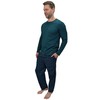 KRUXADER Mens Pyjamas Set|100% Cotton PJ Set|Elasticated Pants With Drawstring