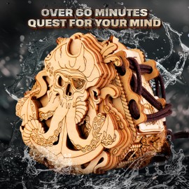 ESC WELT Blackbeard's Compass 3D Escape Room Puzzle Box - Brainteaser Money Box - Wooden Puzzle Game