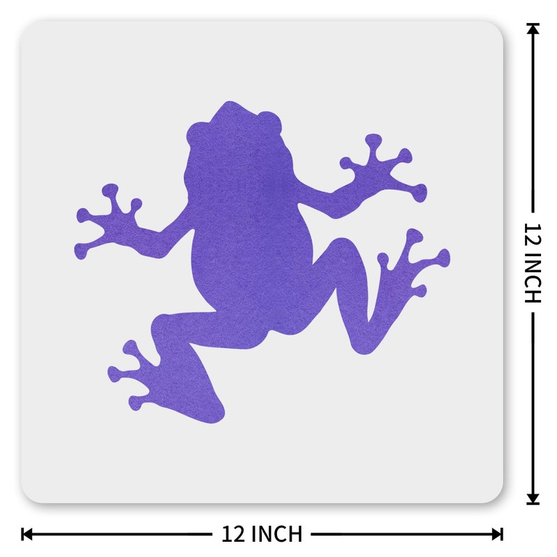 MAGJUCHE Frog Stencil 12 Inches, Reusable Animal Stencil for Painting