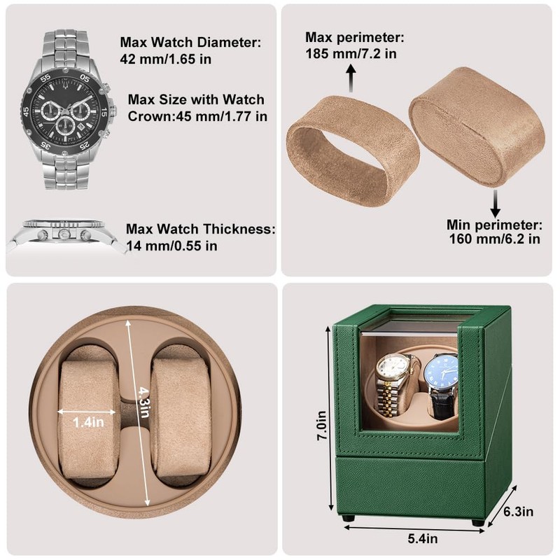 Watch Winder for Automatic Watches,Automatic Watch Winder Box,Double Watch Winder