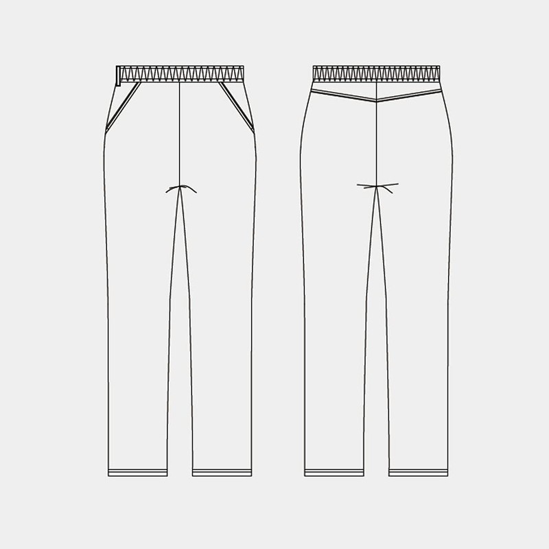 Nano Universe NU2853 Scrub Pants, Anti-Static Stretch, White Coat, Medical