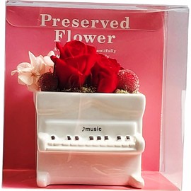 Q-FLA 746857 Preserved Flower, Piano, S, Rose, Mother's Day, Gift