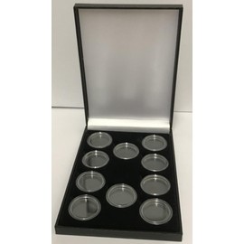 Coingallery Deluxe Black Sovereign Case With Capsules For 10 Full Sovereigns