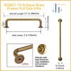 Goo-Ki 6 Pack Antique Brass Cabinet Pulls Drawer Handles, 3"