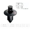 0900-005-00010 Push Rivets (Φ6/Yamaha Type A/Set of 6) Universal Black