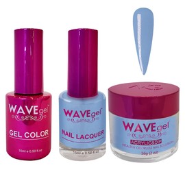 WAVEGEL Soak-Off Gel, Nail Lacquer & Acrylic/Dip Powder Matching Set - Princess Collection - #64 Wild Evening