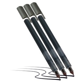 Disposable Fountain Pens Straight Liquid Fountain Pen for Writing Calligraphy and Penmanship (Black - 0.38mm)