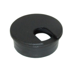 MyCableMart 1 3/4" Cut-Hole Size Black Round Wire Management Grommet with Removable Lid