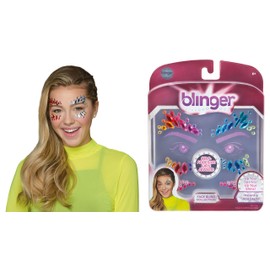 Blinger Face Bling Mermaid, 2-Piece – Glam Up Your Face with Sparkly Face Gems and Jewels - Self-Adhesive, Easy Application - Perfect for Parties and Any Special Occasion