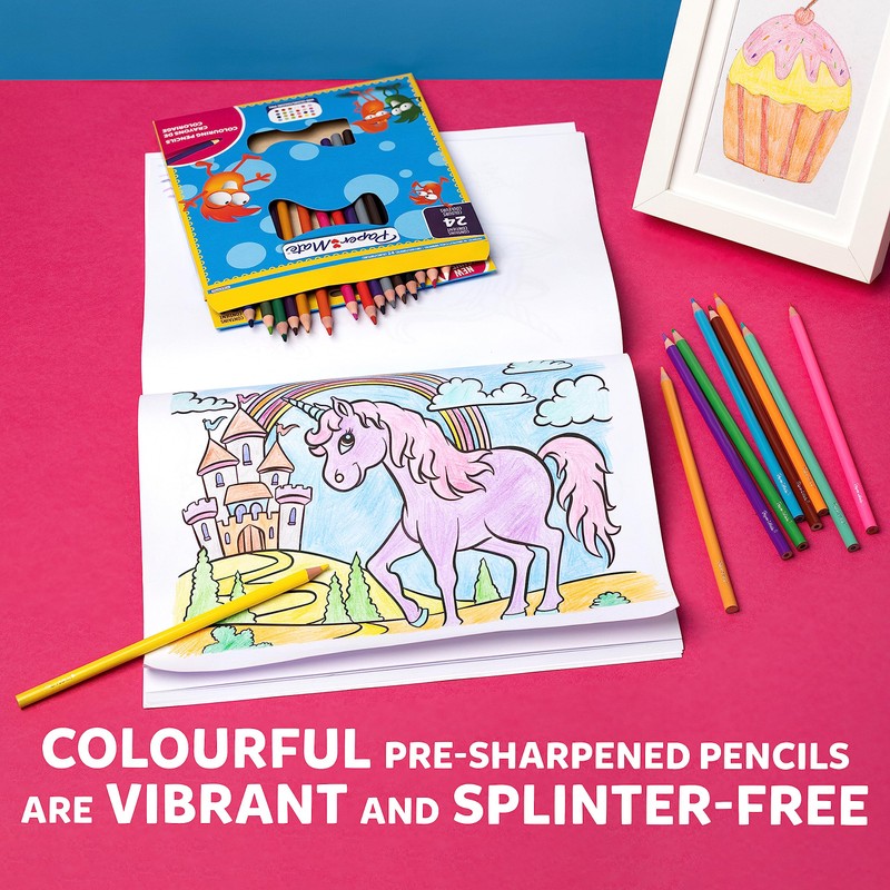 Paper Mate Coloured Pencils for Kids, Pre-sharpened Coloured Pencils, Assorted