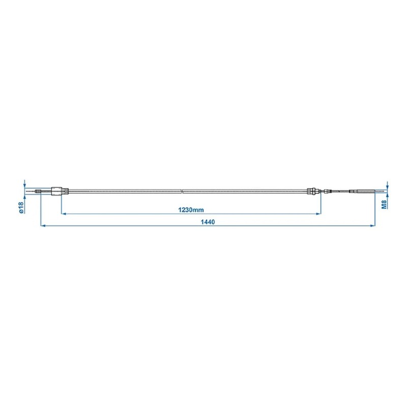 ProPlus Brake Cable 1230/1440 mm Bell Diameter 22 mm Suitable