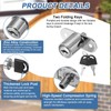 sourcing map Push Plunger Lock with Keys & Screws &