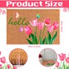 Ceenna Spring Easter Coir Doormat Outdoor Summer 4th of July