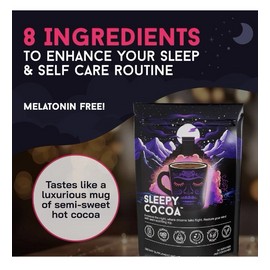 Sleepy Cocoa Sugar Free Hot Chocolate Mix - Sleep Support Supplement - Non Da...
