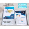 MyLifeUNIT Binder with Plastic Sleeves 4 Pack, 60 Pockets Displays