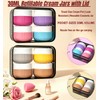 TSA Travel Cosmetic Containers Cream Jars(Pinkblue)