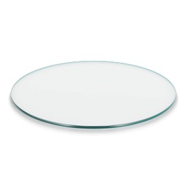 Better Bevel 12" Inch Round Glass Table Top | Tempered Glass Protector | Anti-Slip Pads/Bumpers | Coffee, Dining Table